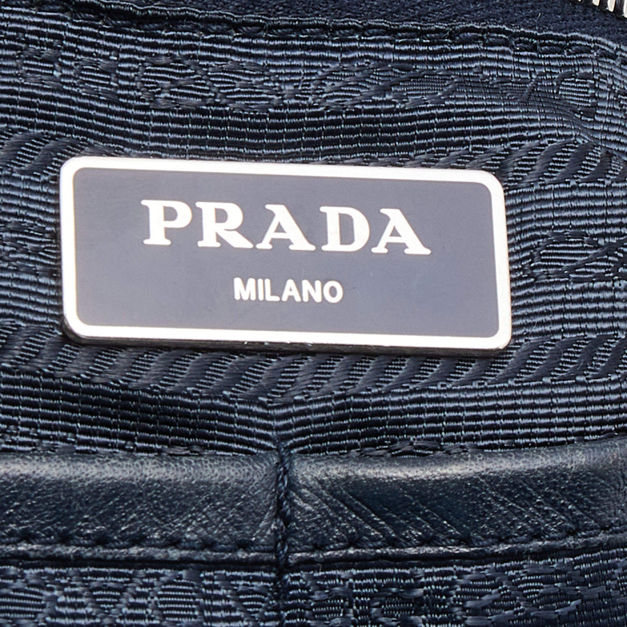 PRADA NAVY BLUE NYLON TESSUTO DIAPER BAG