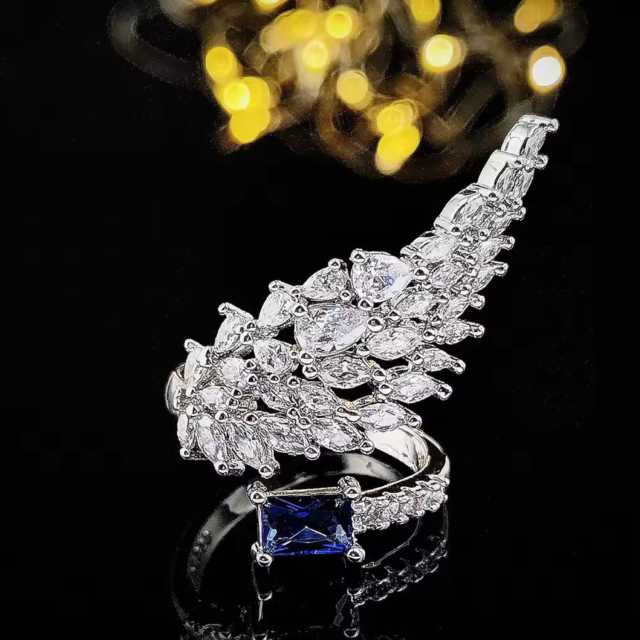 SERENA WING EARRING AND ADJUSTABLE RING SET