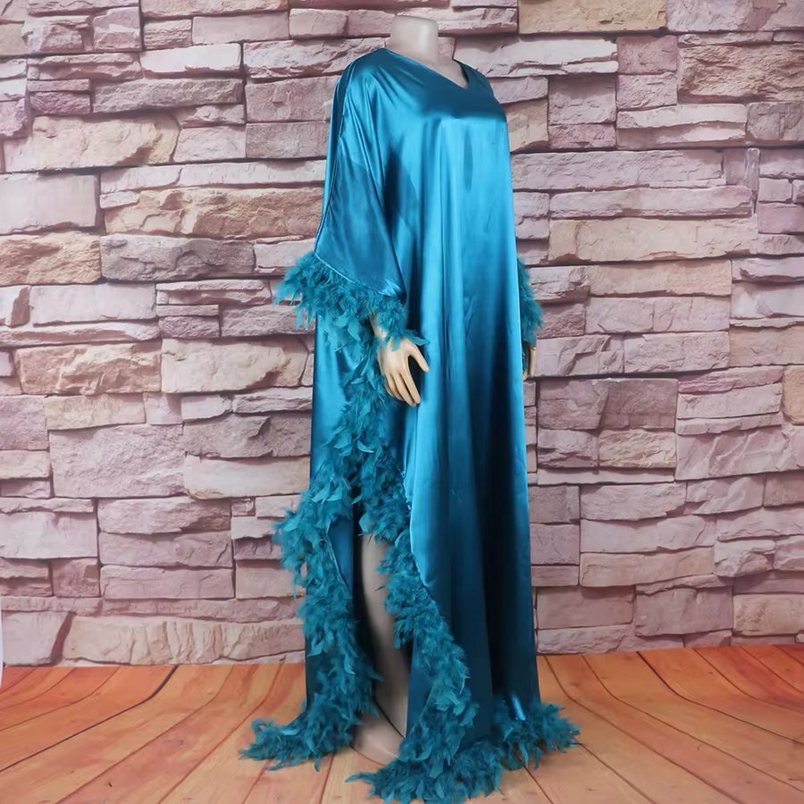 SAMPLE 189 FEATHER ABAYA - OVERSIZED