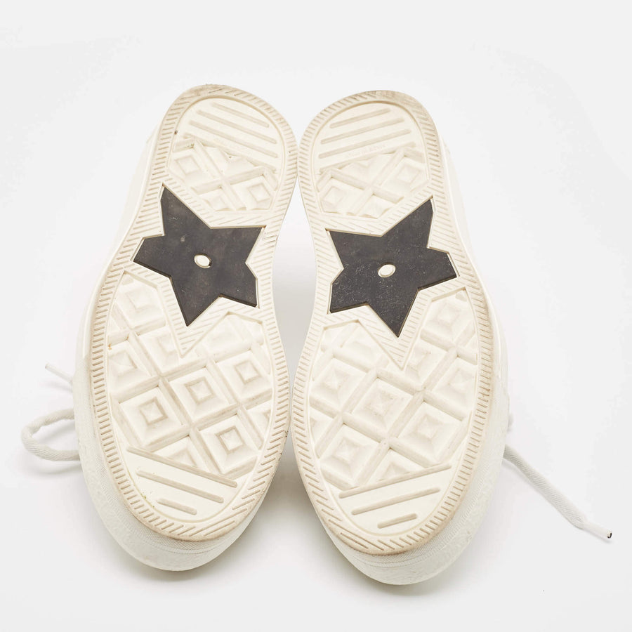 DIOR GREY / CREAM CANVAS WALK’n’DIOR LACE UP SNEAKERS SIZE 37