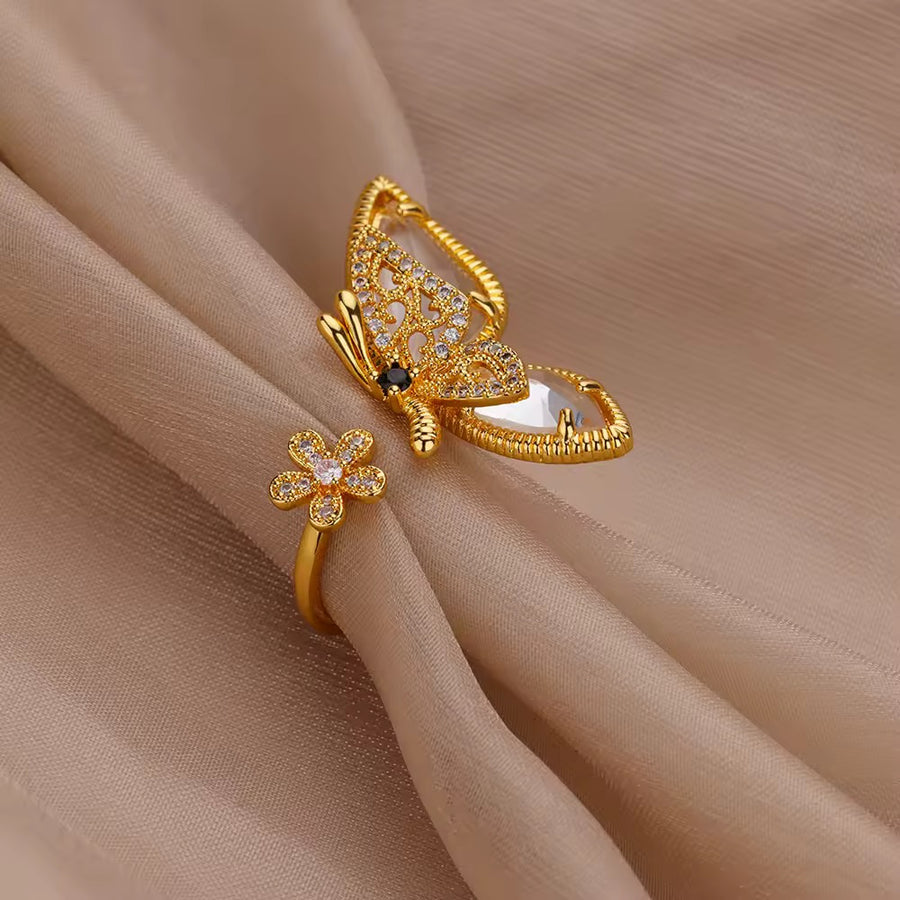 BUTTERFLY ADJUSTABLE RING