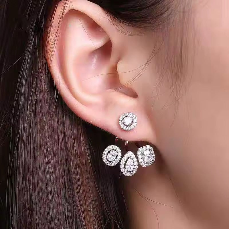 POPPY TRI STUD EARRINGS