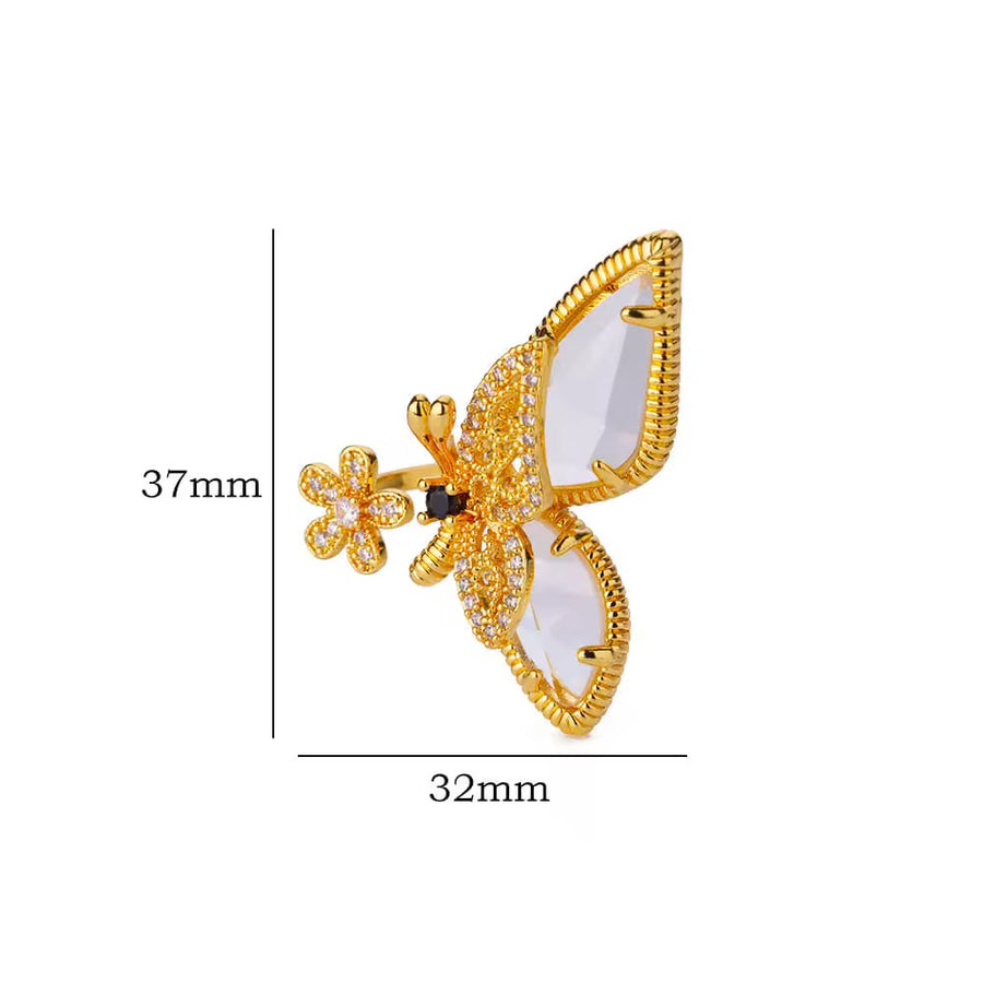 BUTTERFLY ADJUSTABLE RING