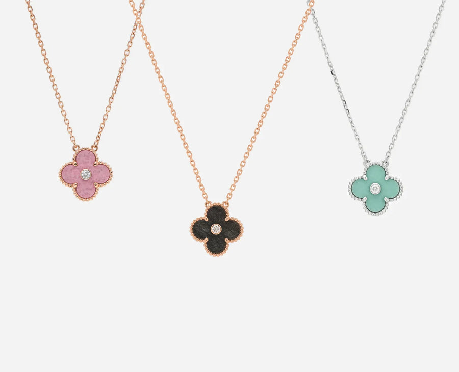 CLOVER STUD NECKLACE