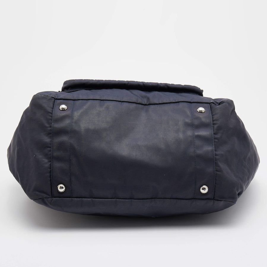 PRADA NAVY BLUE NYLON TESSUTO DIAPER BAG