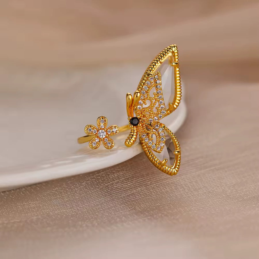 BUTTERFLY ADJUSTABLE RING