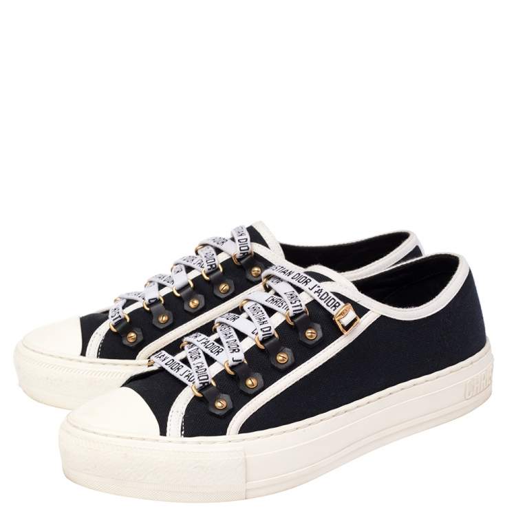 DIOR CANVAS LOW TOP SNEAKER SIZE 37
